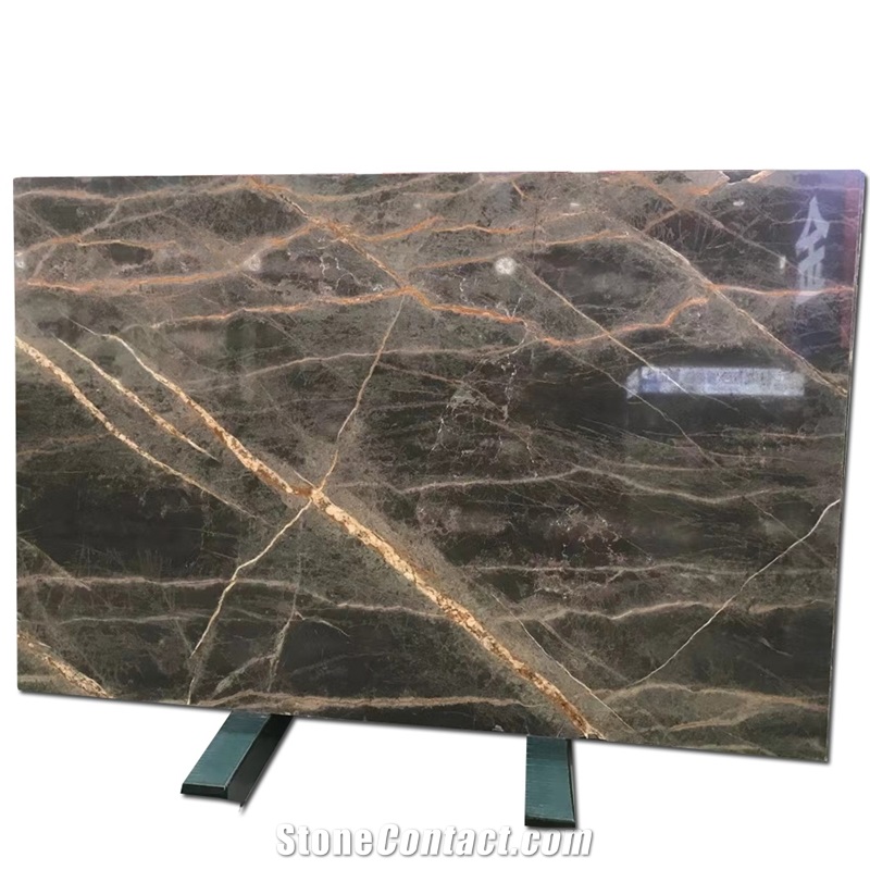 Brown Grey Marble Slab&Tiles For Hotel Project