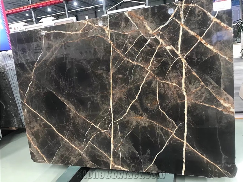 Brown Grey Marble Slab&Tiles For Hotel Project