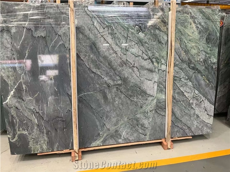 China Amazon Blue Marble Slab, Tiles For Floor And Wall