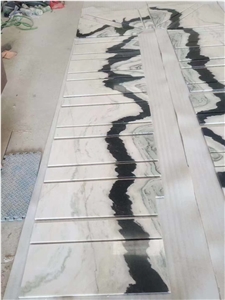 China Panda White Marble Stairs Treads And Riser