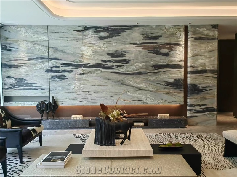 China White Onicciato Marble Slab&Tiles For Project