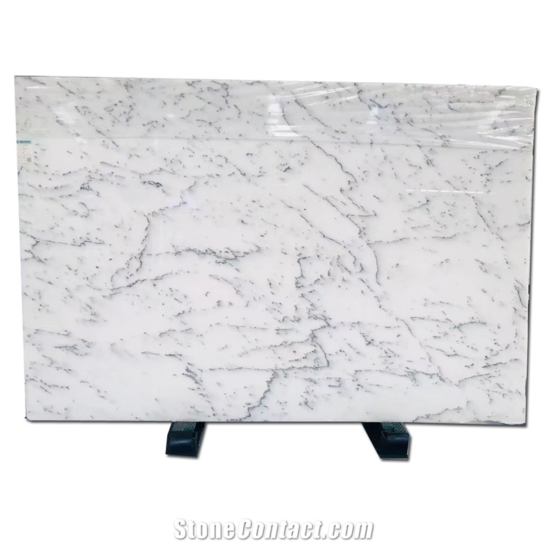 Fine Lines Snow White Marble Slab&Tiles For Floor