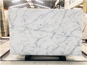 Fine Lines Snow White Marble Slab&Tiles For Floor