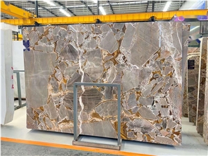 Golden Shadow Marble Slab&Tiles For Hotel Project