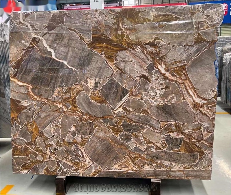 Golden Shadow Marble Slab&Tiles For Hotel Project