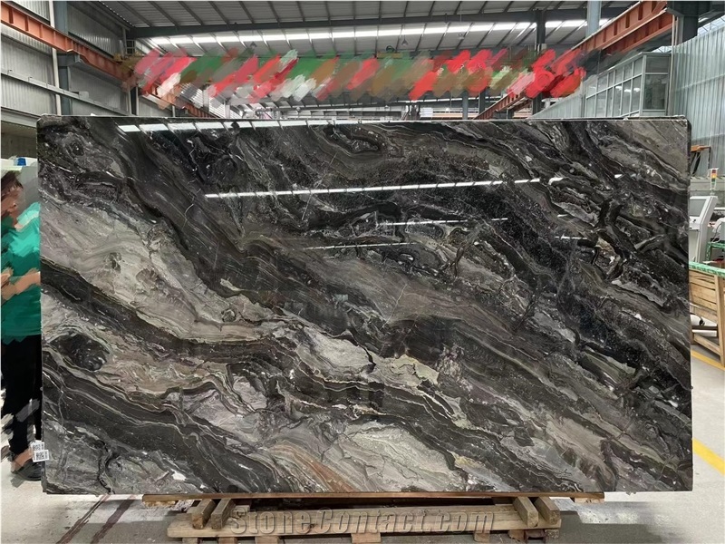 Iride Nero Marble Slab&Tiles For Floor