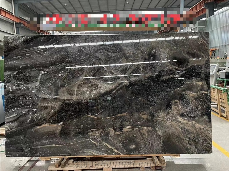 Iride Nero Marble Slab&Tiles For Floor