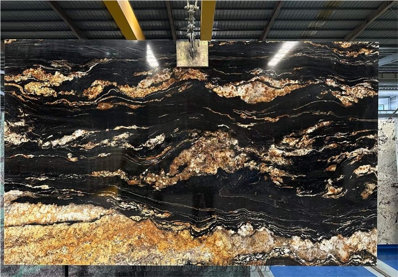 Magma Gold Granite Slab For Home Decor Luxury