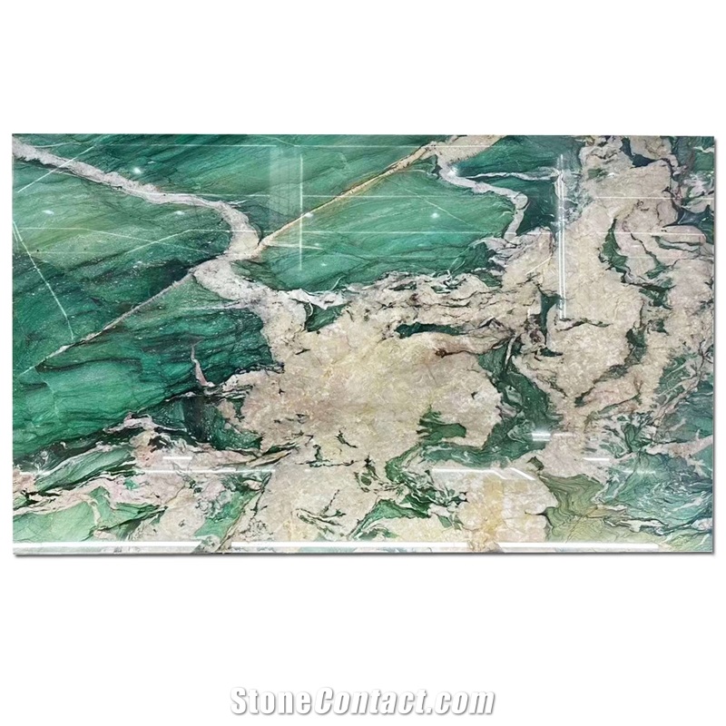 New Arrival Botanic Wave Quartzite Slab For Home Decor