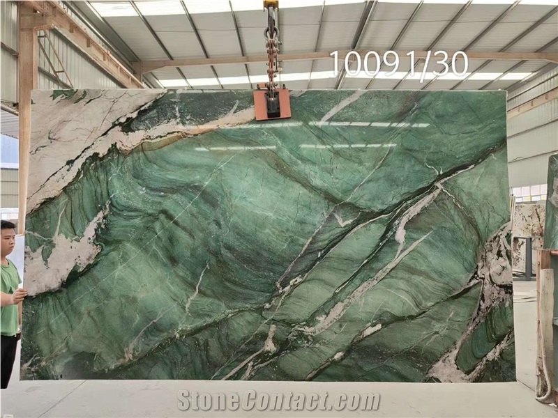 New Arrival Botanic Wave Quartzite Slab For Home Decor
