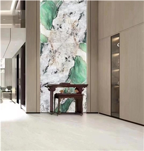 New Arrival Botanic Wave Quartzite Slab For Home Decor