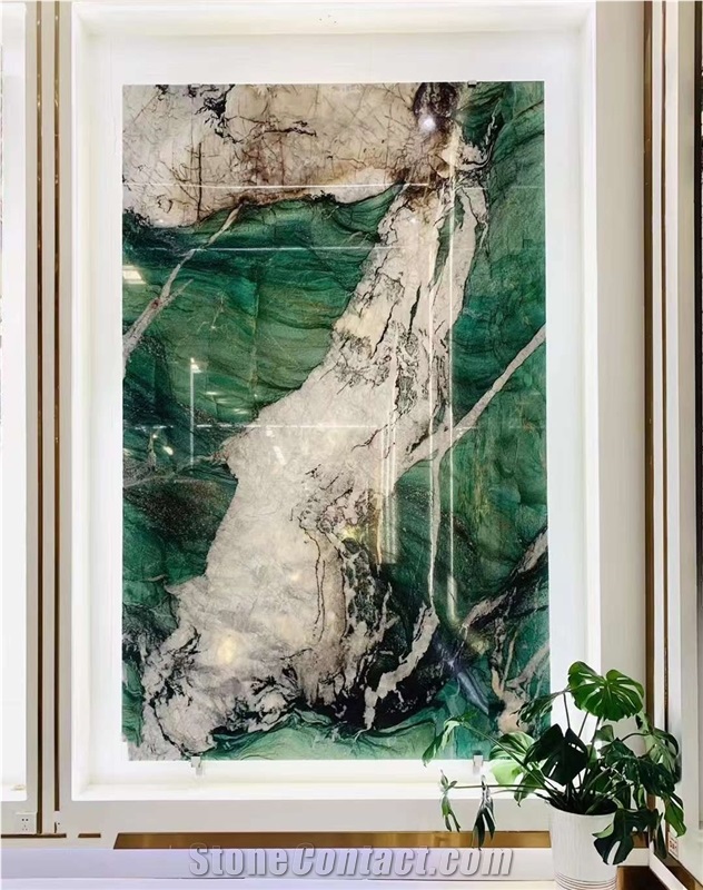 New Arrival Botanic Wave Quartzite Slab For Home Decor