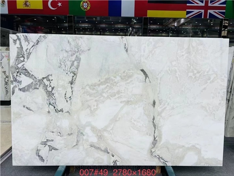 Super Quality White Marble Slabs With Special Veins