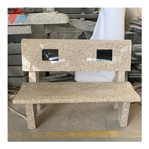 G682 Beige Rust Granite Polished Bench Seat For Garden Use