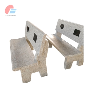 G682 Beige Rust Granite Polished Bench Seat For Garden Use