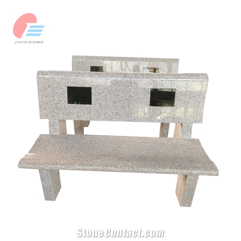 G682 Beige Rust Granite Polished Bench Seat For Garden Use