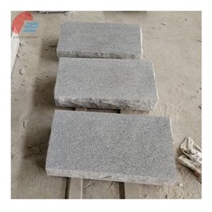 Light Grey Granite Part Polished Bevel Marker For Lawn