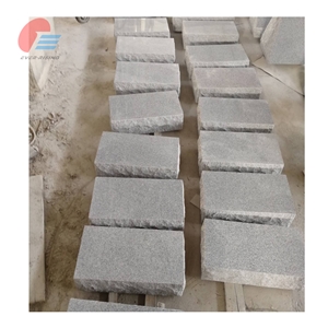 Light Grey Granite Part Polished Bevel Marker For Lawn