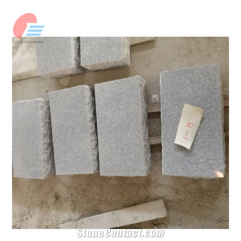 Light Grey Granite Part Polished Bevel Marker For Lawn