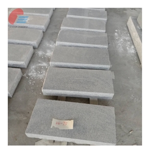 Light Grey Granite Part Polished Bevel Marker For Lawn
