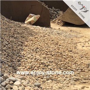 Mixed Size Pebble Stone For Walkway And Roadside
