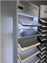 Quartz Stone Tower Metal Rack With Light