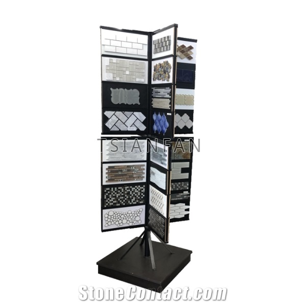 Rotated Display Case For Mosaic, Stone, Wood Sample