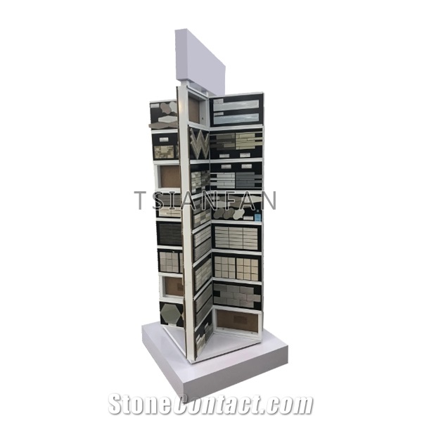 Rotated Display Case For Mosaic, Stone, Wood Sample