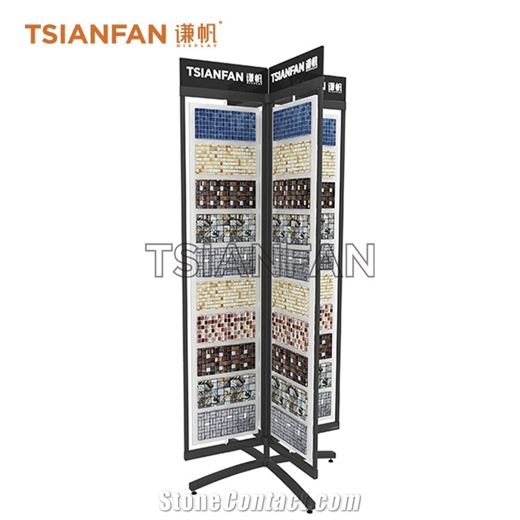 Rotated Display Case For Mosaic, Stone, Wood Sample