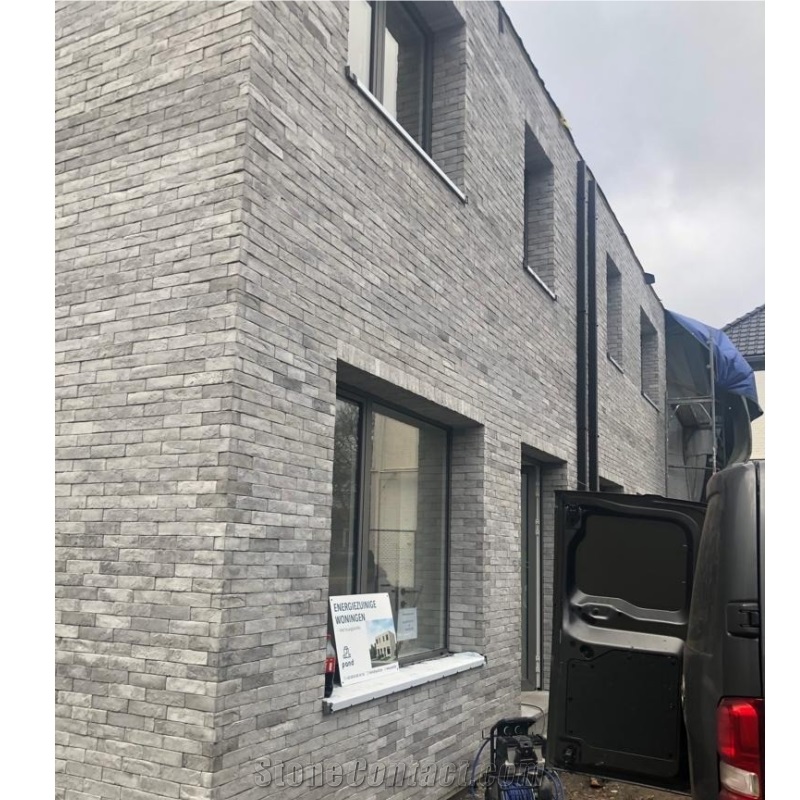 Antique Brick Stacked Stone Strips Artificial Stone Panels