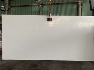 Artificial Carrara White Quartz Stone Slabs Vietnam Factory
