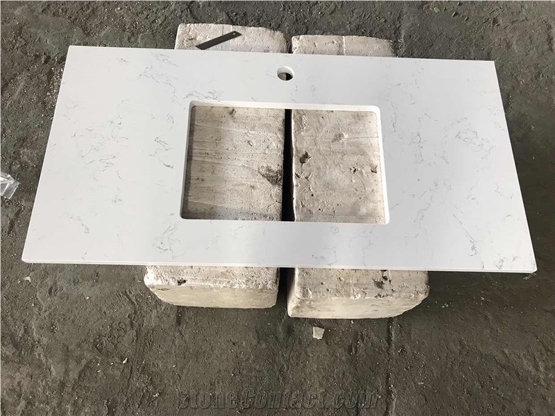 Artificial Quartz Stone Bathroom Vanity Tops