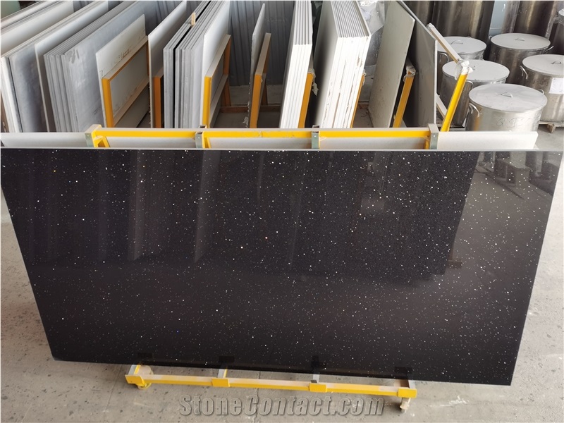 Sparkling Quartz Stone Slabs Artificial Stone For Kitchen