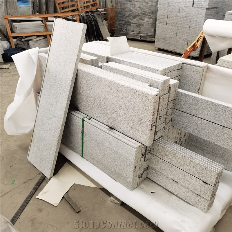 New G603 Granite Stairs Bush-Hammered Finish Steps For Outdoor