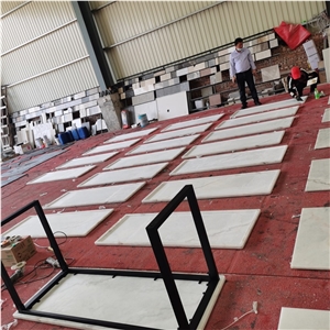 White Marble Grey Vein Table Top Design Restaurant Tabletops