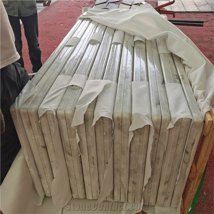 White Marble Grey Vein Table Top Design Restaurant Tabletops