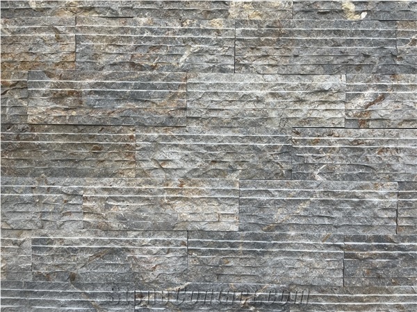 Multi Color Line Chiseled Stone Wall Cladding Panels