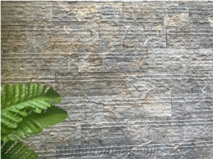Multi Color Line Chiseled Stone Wall Cladding Panels