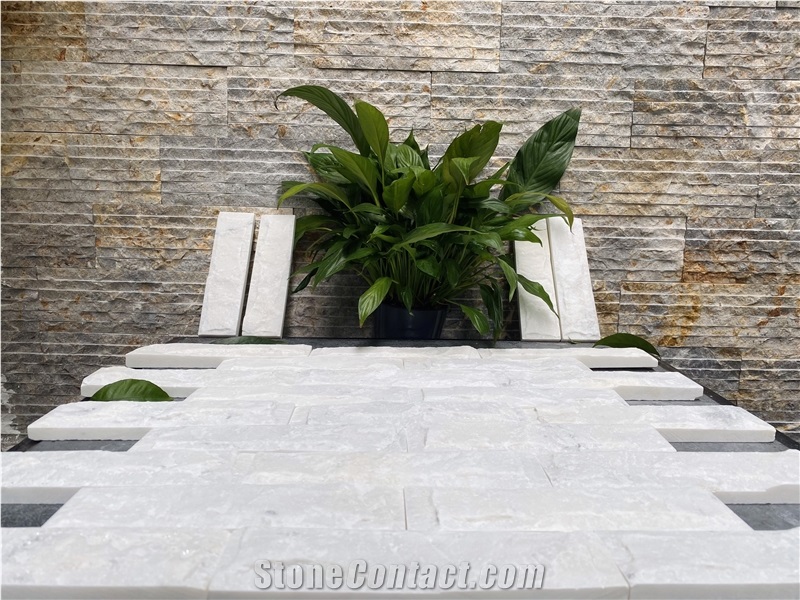 White Marble Split Wall Stone Vietnam