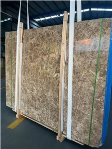 Turkey Crystal Golden Light Emperador Slab Pattern Marble