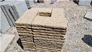 Yellow Granite Chiseled Landscaping Stones, Pavers