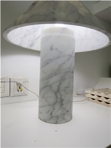 Carrara White Marble Table Lamp For Home Decor Products