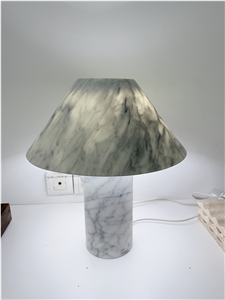 Carrara White Marble Table Lamp For Home Decor Products