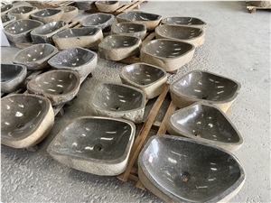 Cheap Art River Stone Vessel Sinks