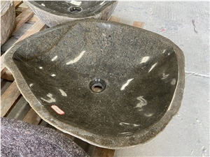 Cheap Art River Stone Vessel Sinks