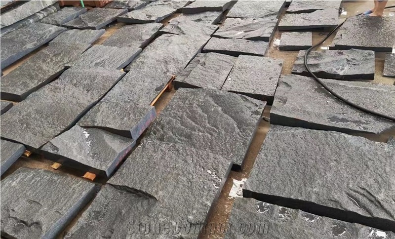 China Black  Granite Split Wall Stone