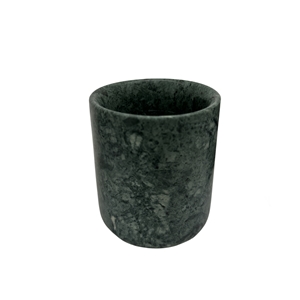 Dark Green Marble Cylinder Candle Holder