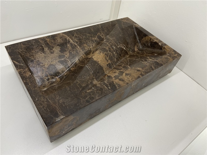 Emperador Dark Marble Wine Bottle Holder Home Decor Products