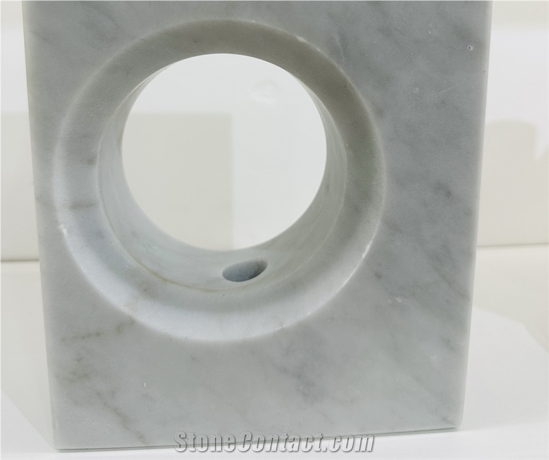 Geometric Carrara Marble Rectangle Vase Home Decor Products