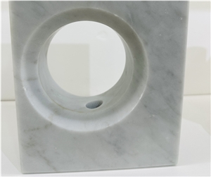 Geometric Carrara Marble Rectangle Vase Home Decor Products